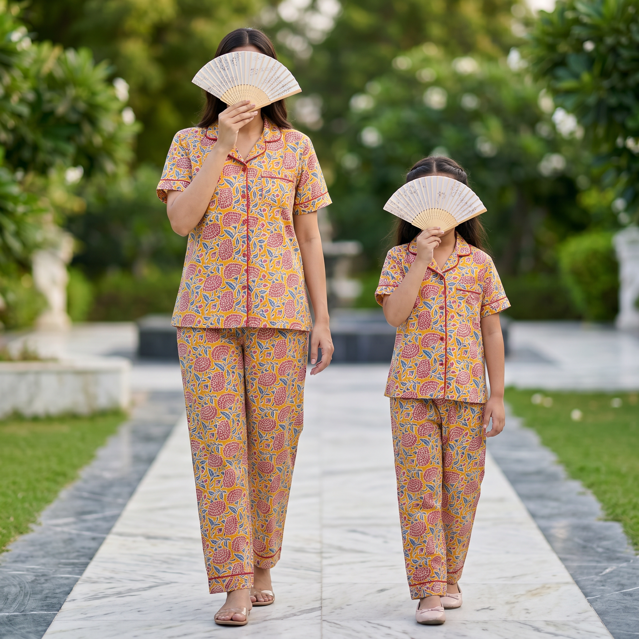 Cotton Short Sleeves Pajama Set 2 Pcs Set