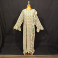 L-XL Princess Cotton Printed Dress 57" Long Jalabiya