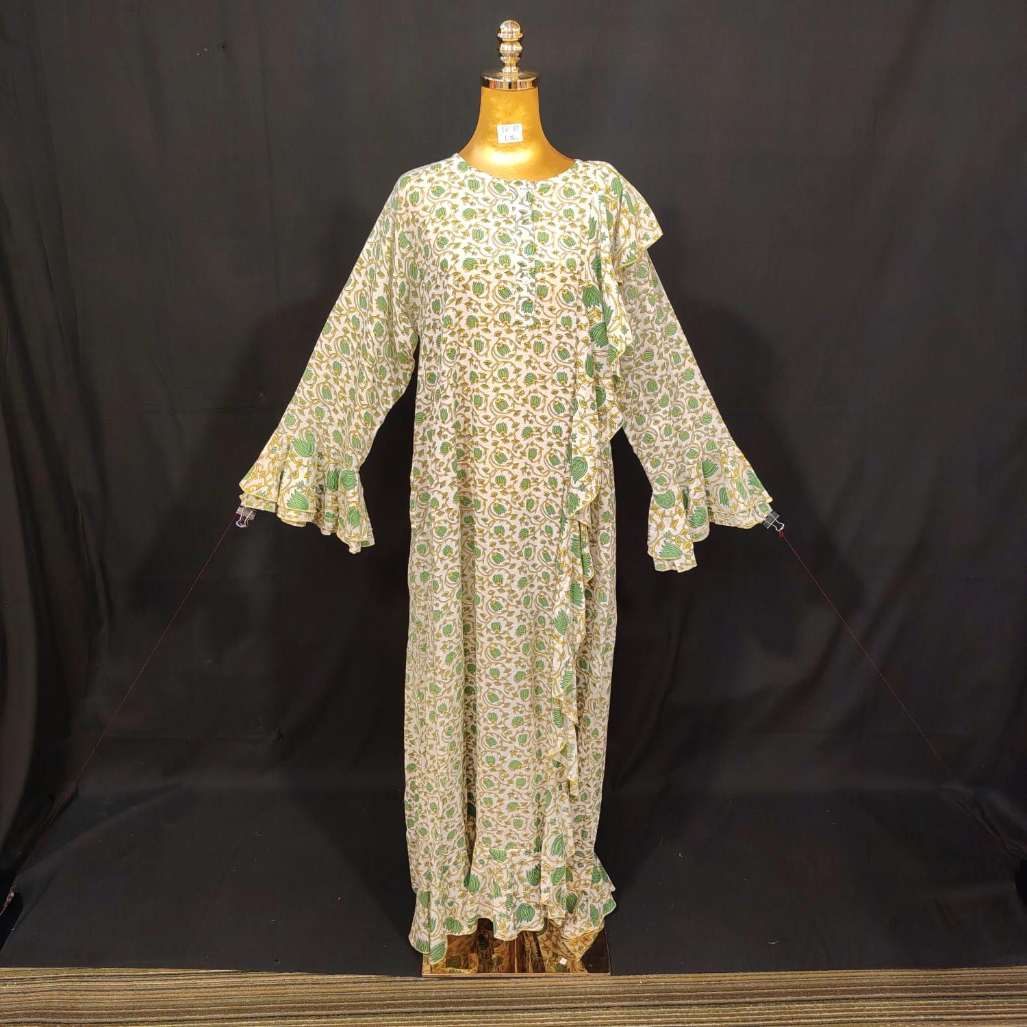 L-XL Princess Cotton Printed Dress 57" Long Jalabiya