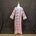 L-XL Princess Cotton Printed Dress 57" Long Jalabiya