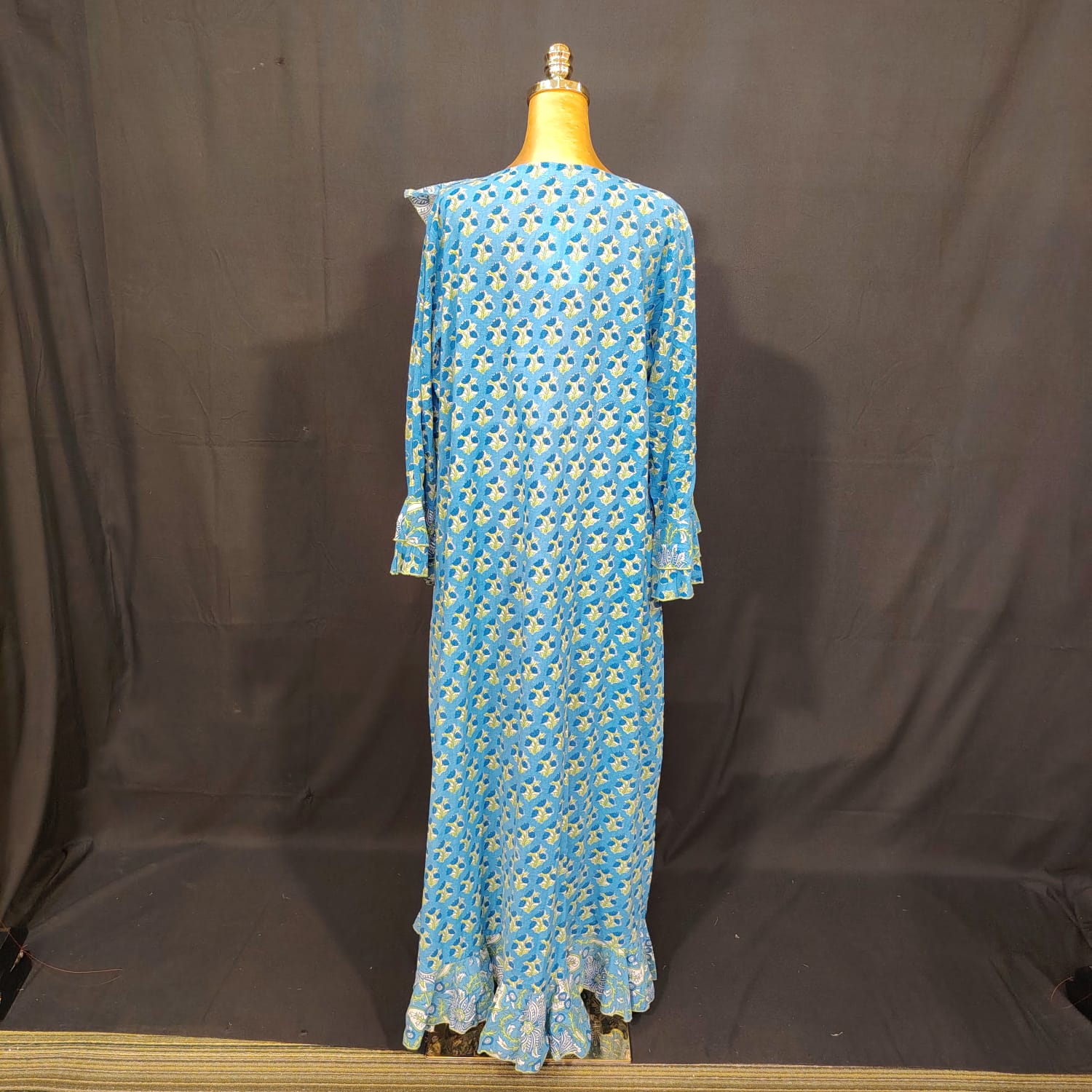 L-XL Princess Cotton Printed Dress 57" Long Jalabiya