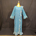 L-XL Princess Cotton Printed Dress 57" Long Jalabiya