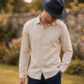 M Size Luxury Linen Long Sleeve Shirt