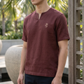 M Size Luxury Linen Short Sleeve Kurta