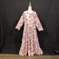 L-XL Razia Cotton Printed Dress 57" Long Jalabiya