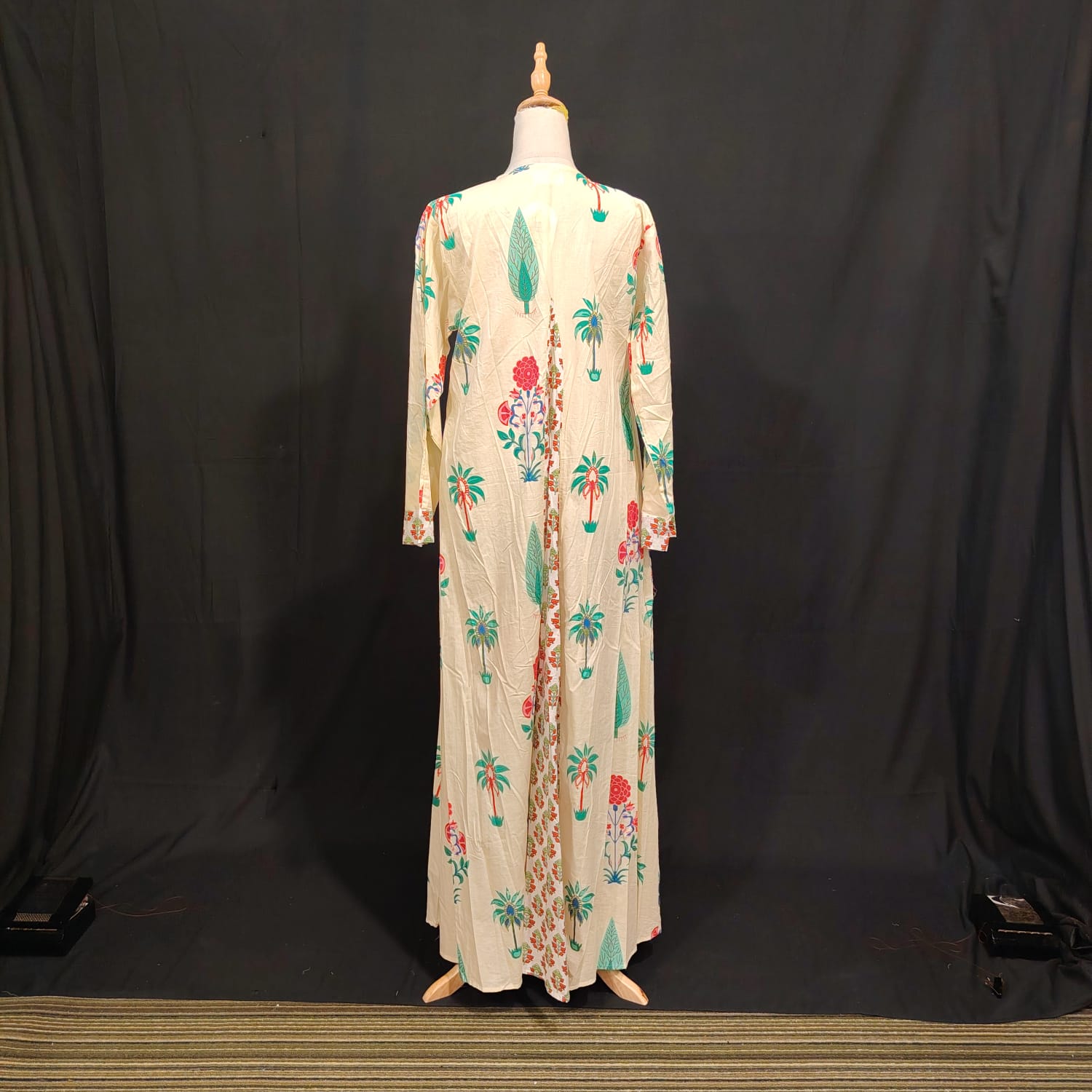 S-M Rukiya Cotton Printed Dress 57" Long Jalabiya