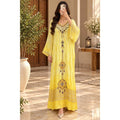 L Silky Digital Kaftan Printed Long Jalabiya