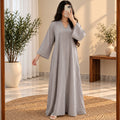 XS/S Teena Crystal Printed Cotton Long Dress Jalabiya – 54
