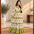 S/M Huda Printed Cotton Long Dress Jalabiya – 57