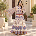 2XL/3LXL Meher Printed Cotton Long Dress Jalabiya – 57