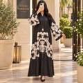 Opulent Black Designer Abaya Free Size.