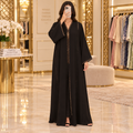 Opulent Black Designer Abaya Free Size.