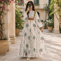 2XL-3XL Anaya Printed Cotton Long Dress Jalabiya – 57