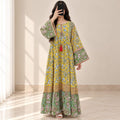 S/M Ebrah Printed Cotton Long Dress Jalabiya – 57