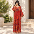 2XL-3XL Anaya Printed Cotton Long Dress Jalabiya – 57