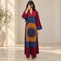 S/M Teena Printed Silk Long Dress Jalabiya – 57