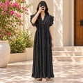 XS/S Amani Crystal Printed Cotton Long Dress Jalabiya – 54