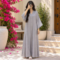 2XL-3XL Teena Crystal Printed Cotton Long Dress Jalabiya – 57