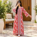 L/XL Bhopali Crystal Printed Cotton Long Dress Jalabiya – 57
