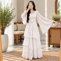 L/XL Rahima Crystal Printed Cotton Long Dress Jalabiya – 57