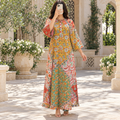 S/M Takisha Crystal Printed Cotton Long Dress Jalabiya – 57
