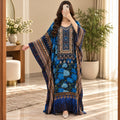 Free Size Silky Digital Kaftan And Farasha Printed Long Jalabiya