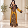 S Silky Digital Kaftan Printed Long Jalabiya