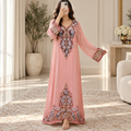 XS/S Silky Digital Kaftan Printed Long Jalabiya