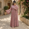 S/M Halisa Printed Cotton Long Dress Jalabiya – 57"