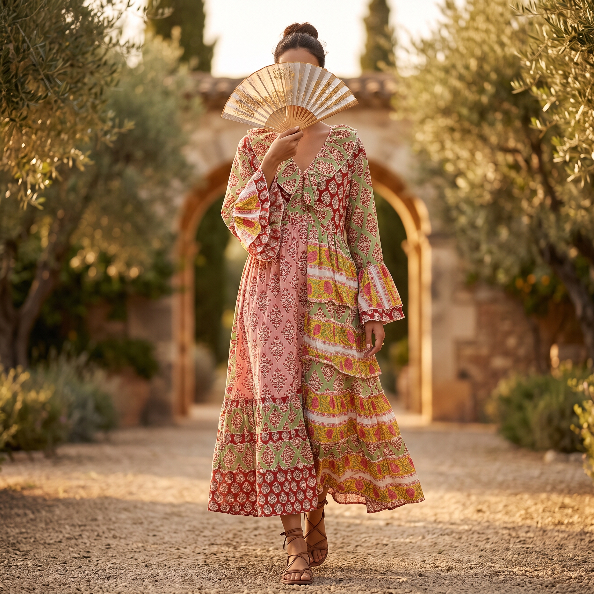 2XL-3XL Sabha Printed Cotton Long Dress Jalabiya – 57