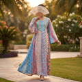 S/M Malaysia Printed Cotton Long Dress Jalabiya – 57"