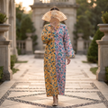 S/M Singapore Printed Cotton Long Dress Jalabiya – 57"