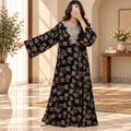S/M Royal Burgundy Velvet Crystal Kaftan – 60 Inches Length.