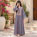 S/M Harisa Printed Cotton Long Dress Jalabiya – 57