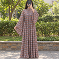 L/XL Halisa Printed Cotton Long Dress Jalabiya – 57"