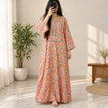 L/XL Harisa Printed Cotton Long Dress Jalabiya – 57