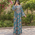 L/XL Harisa Printed Cotton Long Dress Jalabiya – 57