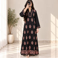 XS/S Teena Embroidery Printed Cotton Long Dress Jalabiya – 54