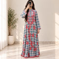 S/M Sofi Embroidery Printed Cotton Long Dress Jalabiya – 57
