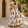 L/XL Priam Printed Cotton Long Dress Jalabiya – 57