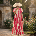 2XL-3XL Qamar Printed Cotton Dress 57" Long Jalabiya RN 330