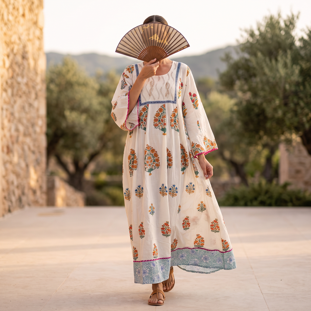 2XL/3XL Meheq Cotton Dress 57" Long Jalabiya RN 356