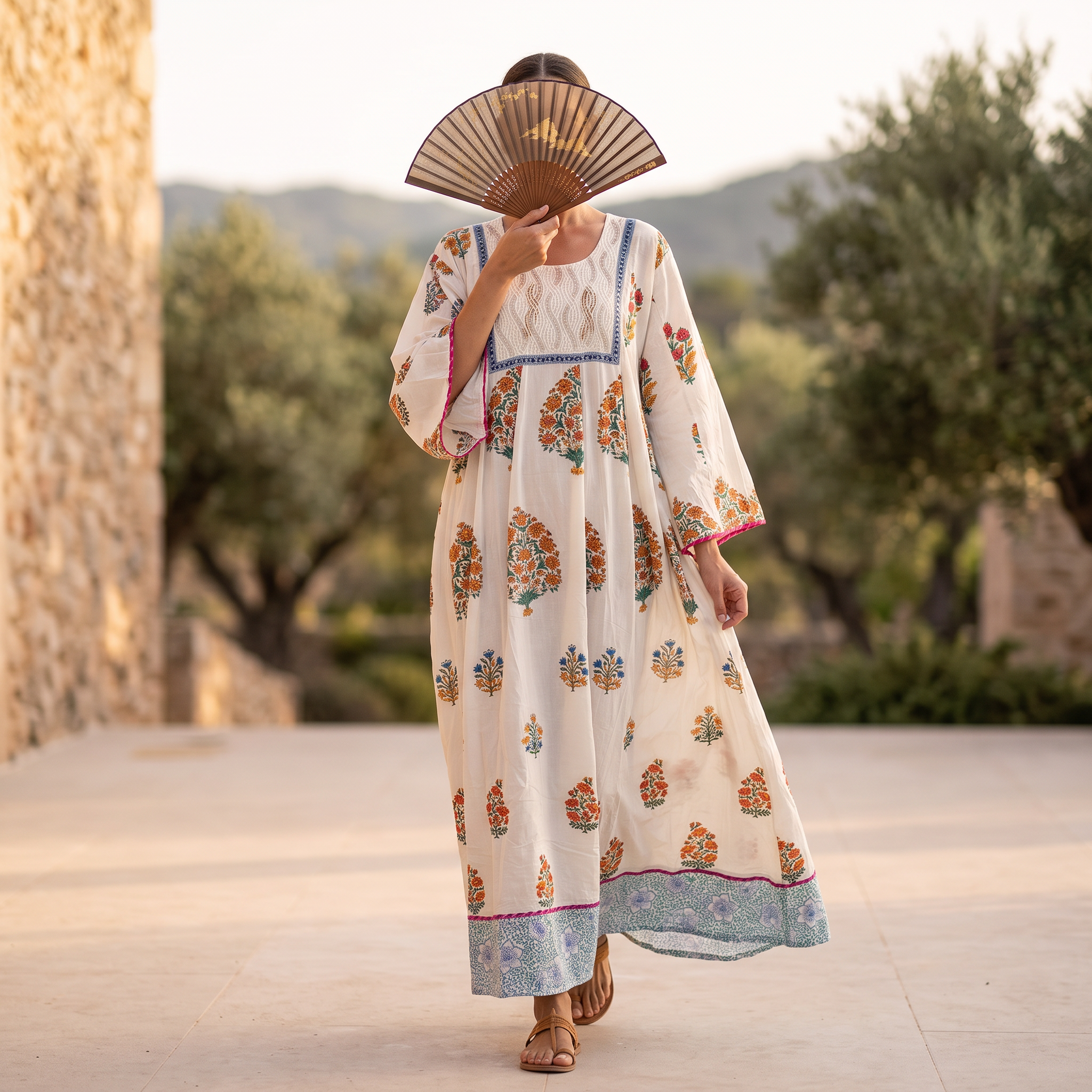 2XL/3XL Meheq Cotton Dress 57" Long Jalabiya RN 356