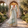 S/M Priam Printed Cotton Dress 57" Long Jalabiya With Sheila RN 381