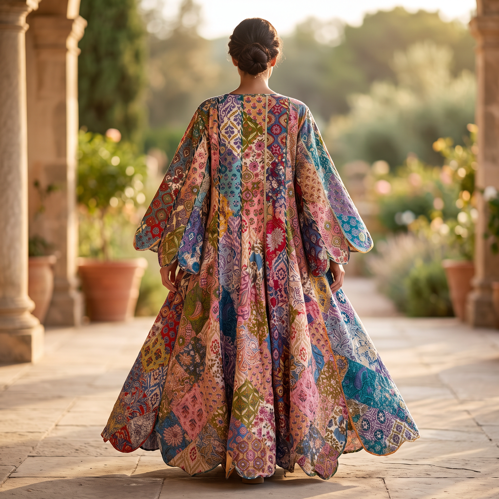 2XL/3XL Meher Crystal Cotton Dress 57" Long Jalabiya RN 411