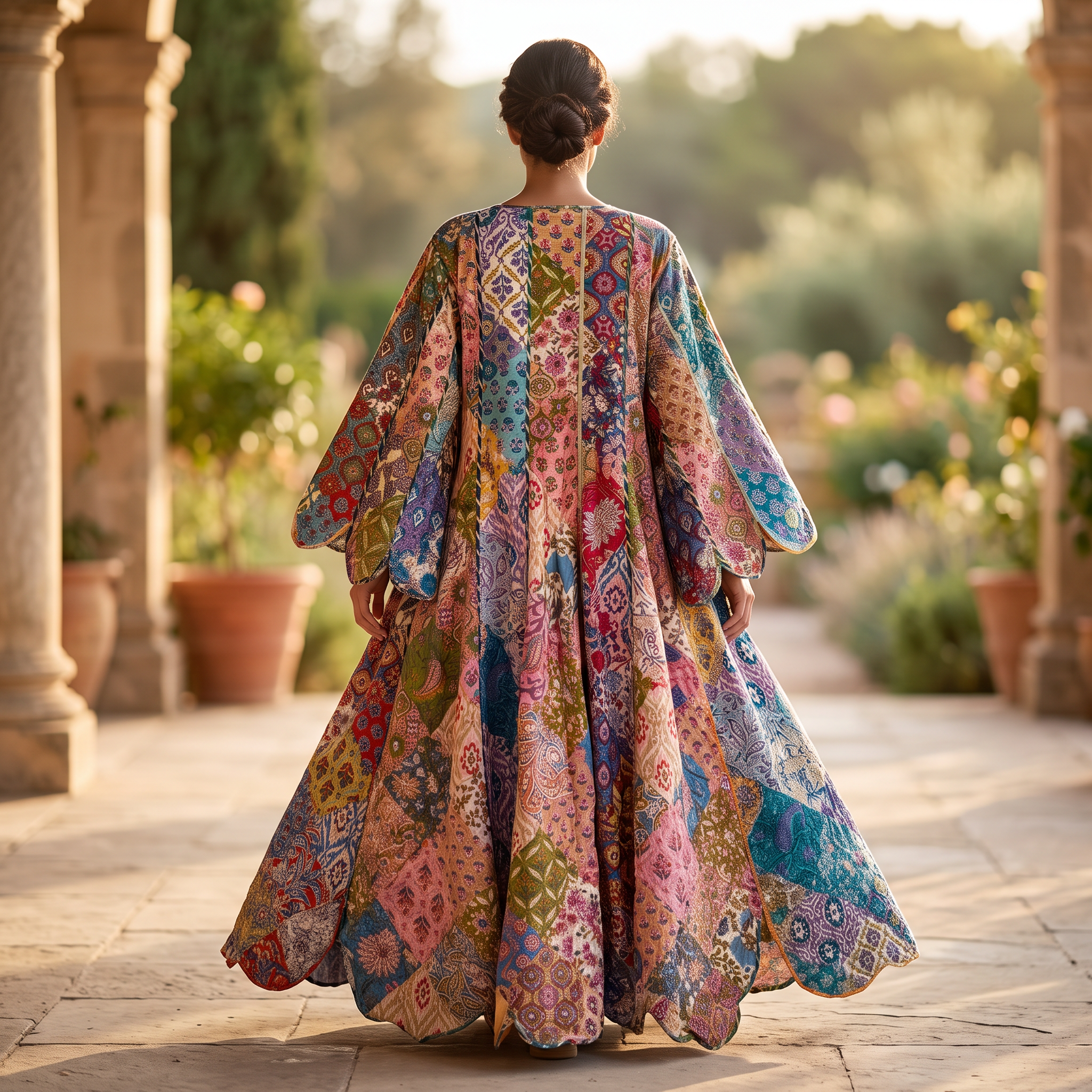 2XL/3XL Meher Crystal Cotton Dress 57" Long Jalabiya RN 411