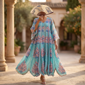 L/XL Meher Crystal Cotton Dress 57" Long Jalabiya RN 412