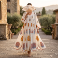 2XL/3XL Meher Crystal Cotton Dress 57" Long Jalabiya RN 699