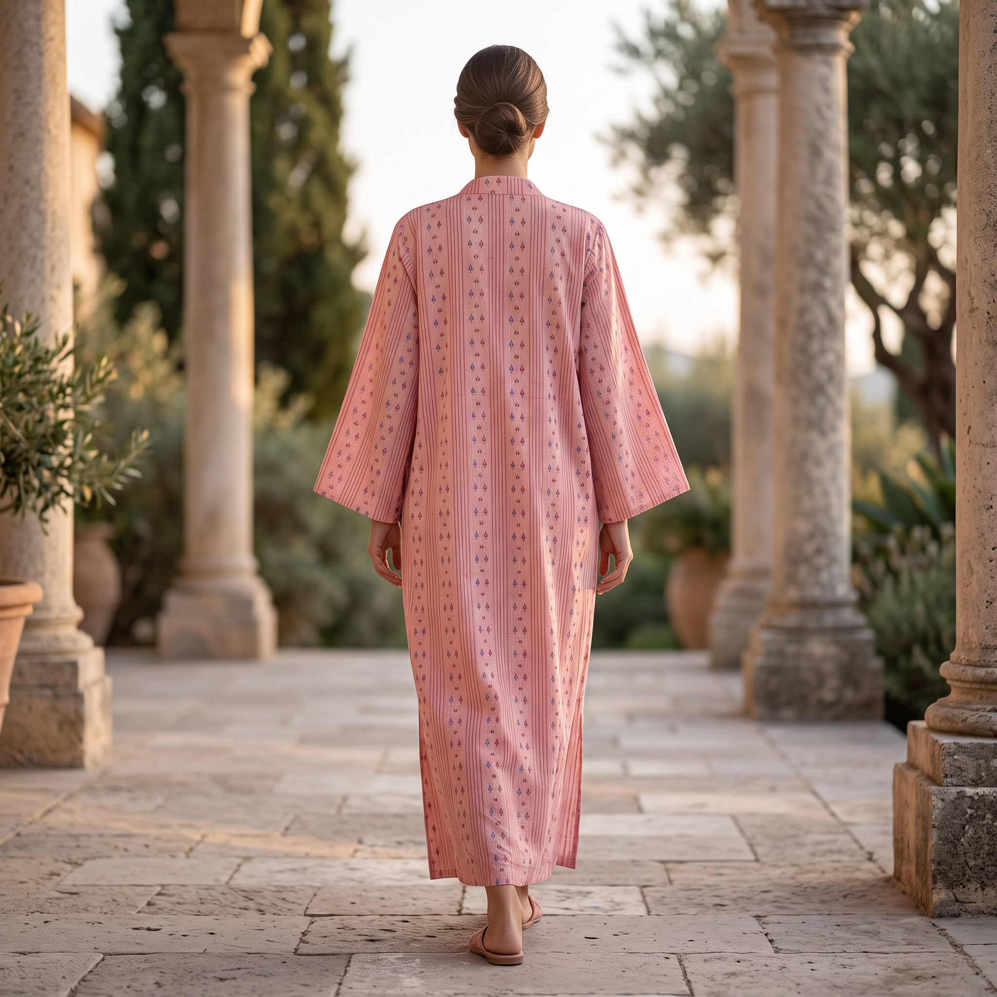 L-XL Cotton Abaya & Inner Set length 57” Long RN 707