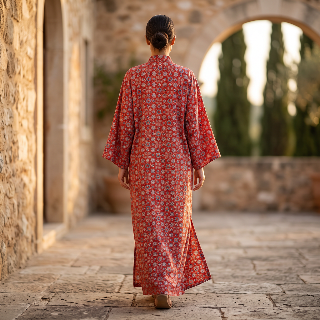 L-XL Cotton Abaya & Inner Set length 57” Long RN 712